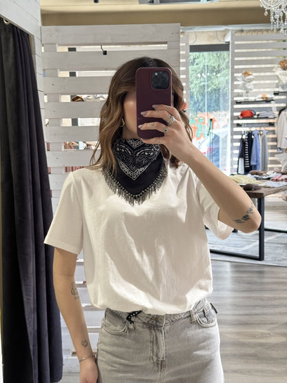T-shirt girocollo con bandana strass Tensione IN - GiuGiò | Shop online