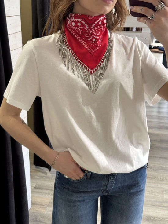 T-shirt girocollo con bandana strass Tensione IN - GiuGiò | Shop online