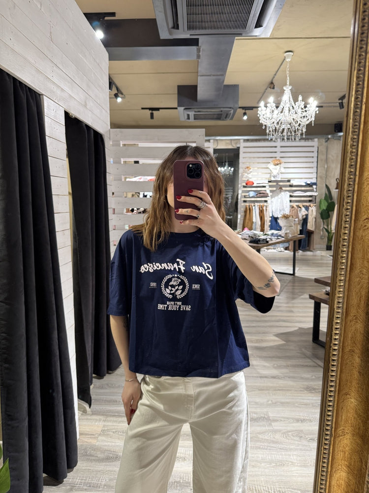 T-Shirt girocollo con stampa Susy Mix - GiuGiò | Shop online
