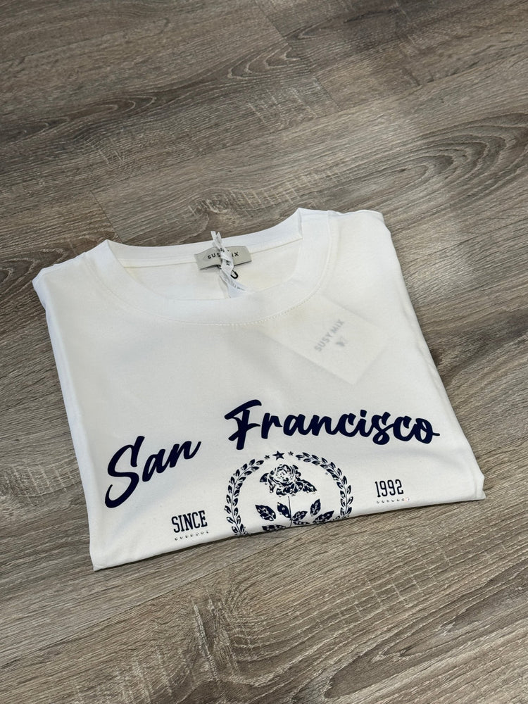 T-Shirt girocollo con stampa Susy Mix - GiuGiò | Shop online