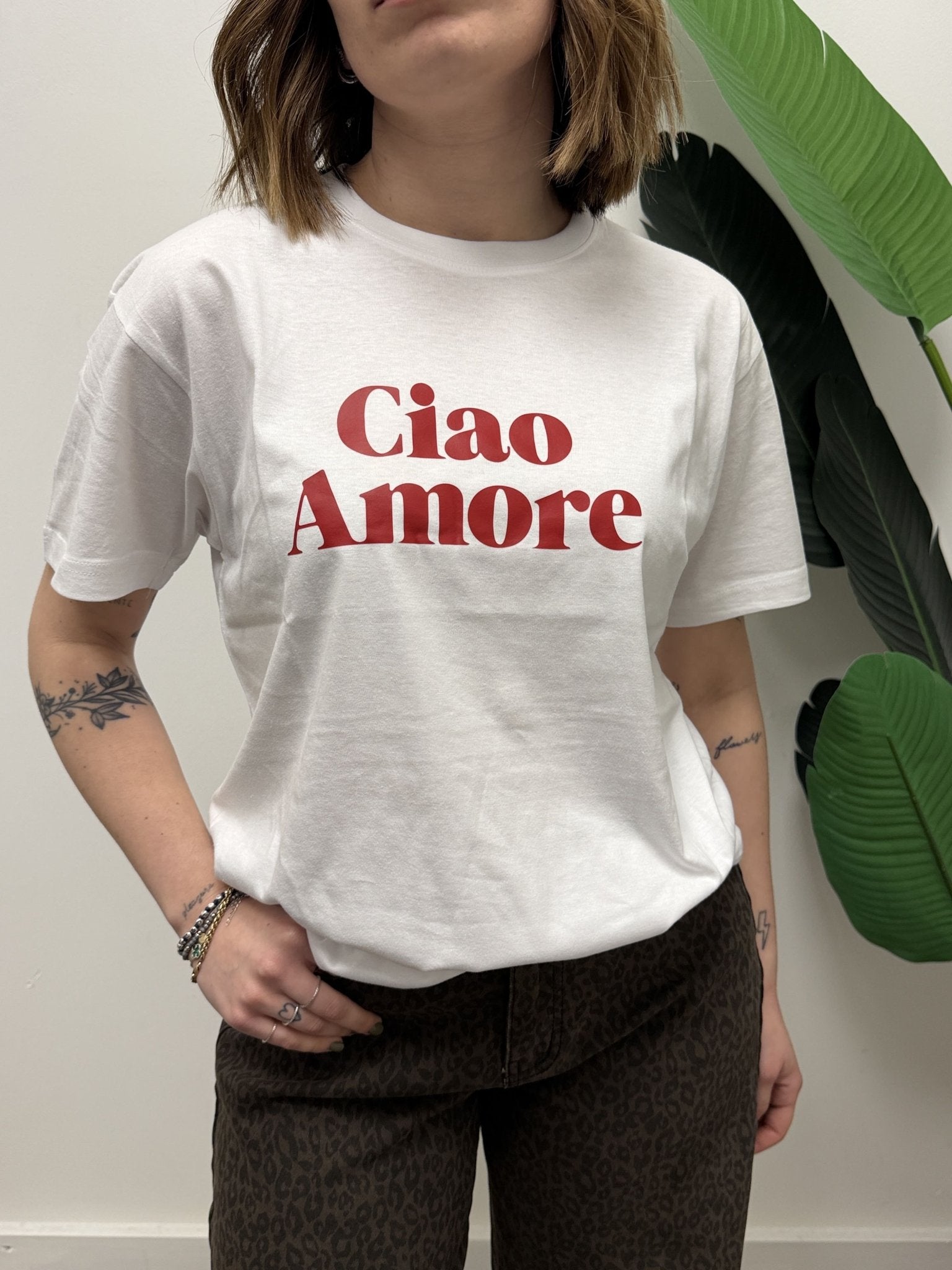 T-Shirt girocollo stampa Ciao Amore Susy Mix - GiuGiò | Shop online