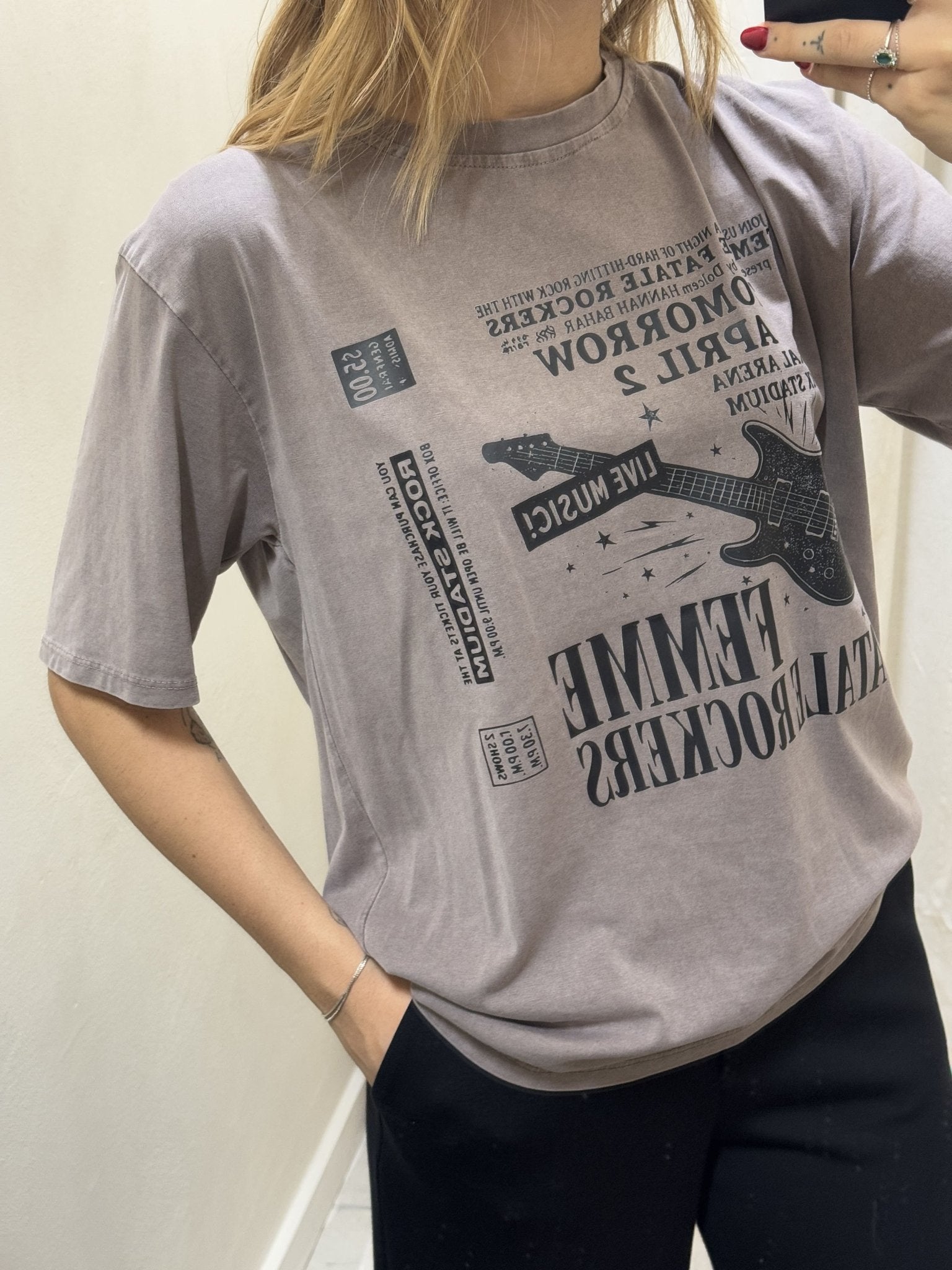 T-Shirt girocollo stampa rock Susy Mix - GiuGiò | Shop online