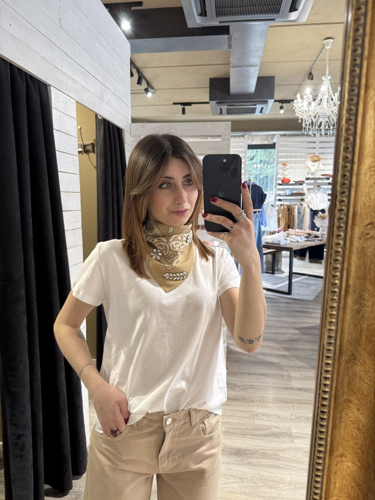 T-shirt in cotone con bandana Susy Mix - GiuGiò | Shop online