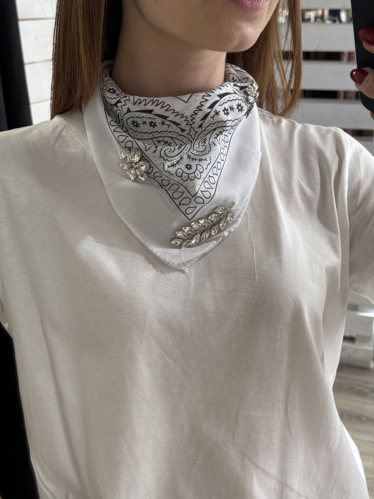 T-shirt in cotone con bandana Susy Mix - GiuGiò | Shop online