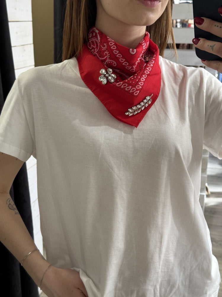 T-shirt in cotone con bandana Susy Mix - GiuGiò | Shop online
