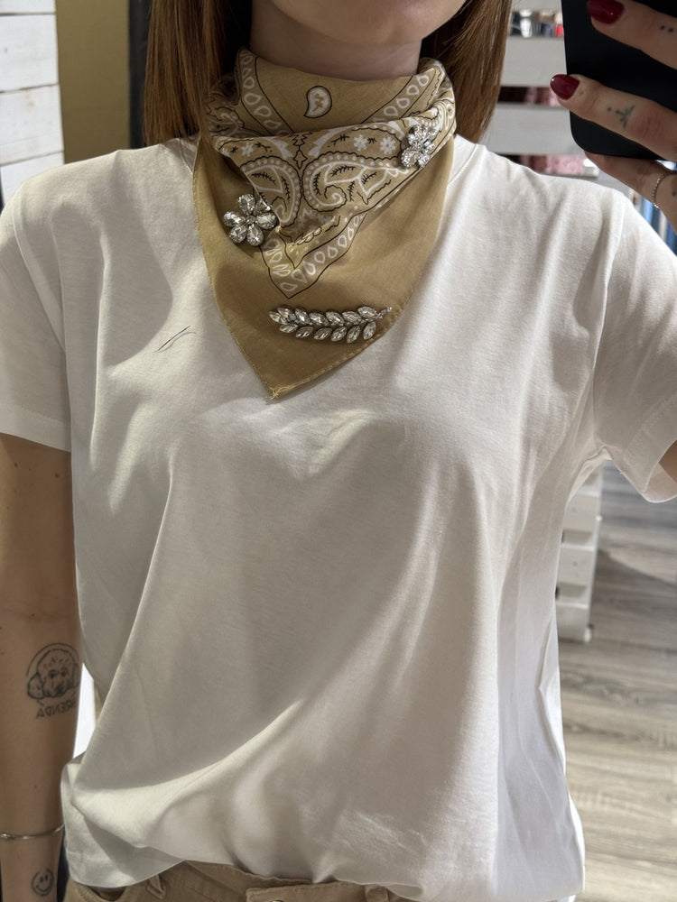 T-shirt in cotone con bandana Susy Mix - GiuGiò | Shop online