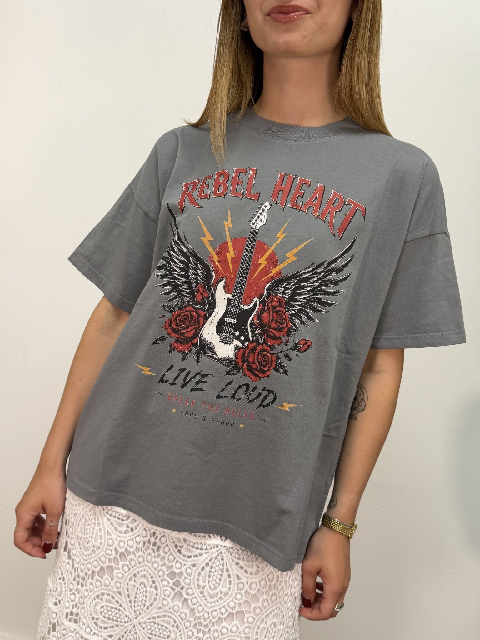 T-Shirt in cotone "Rebel Heart" VICOLO - GiuGiò | Shop online