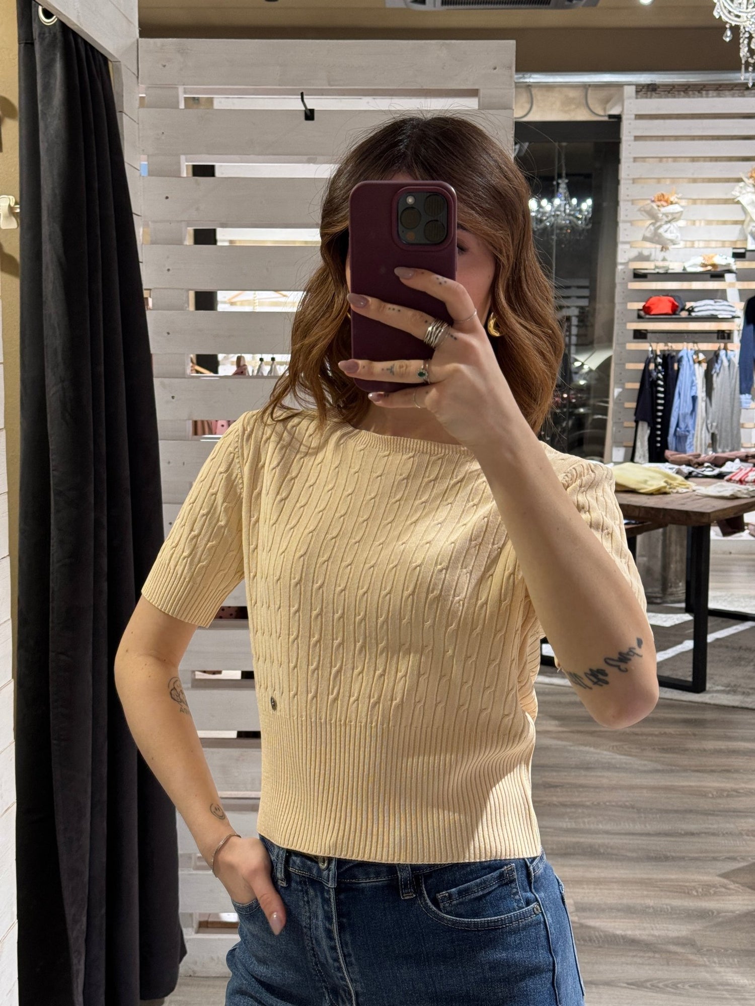 T-shirt in filo con treccine Please - GiuGiò | Shop online