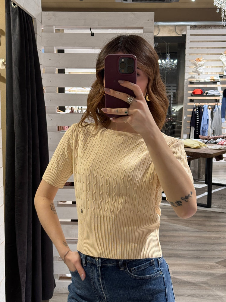 T-shirt in filo con treccine Please - GiuGiò | Shop online