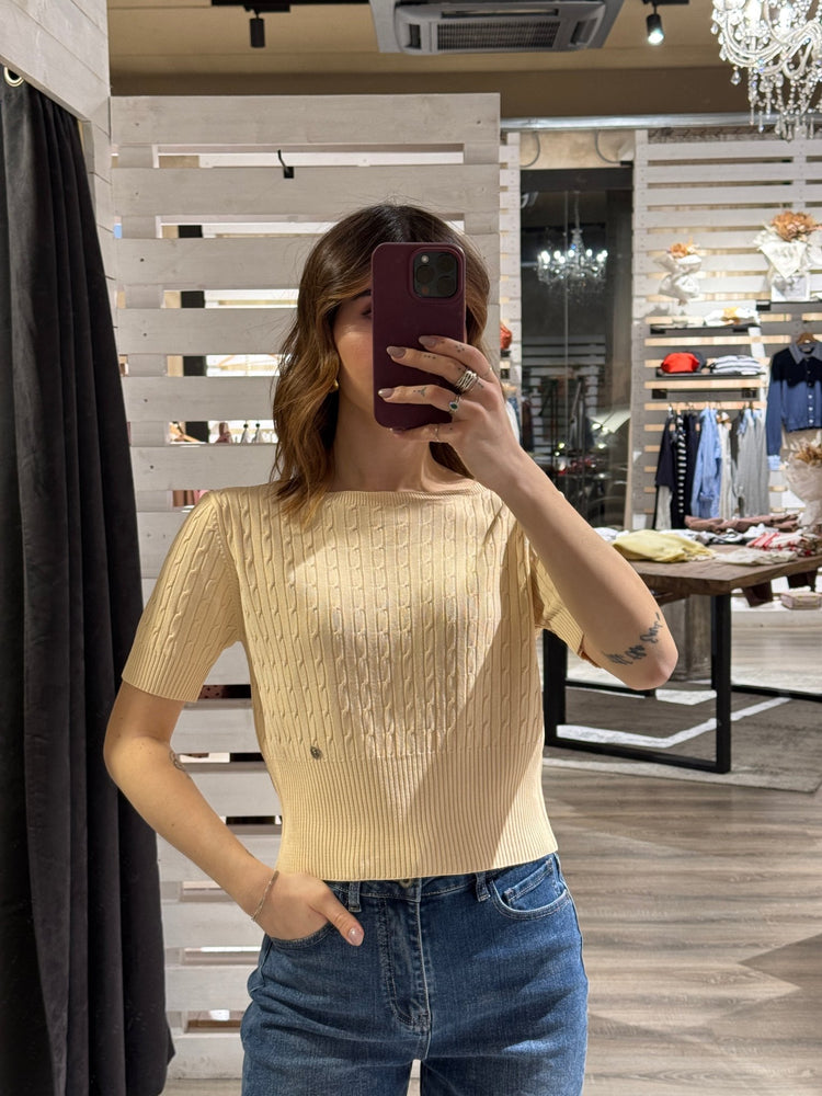 T-shirt in filo con treccine Please - GiuGiò | Shop online