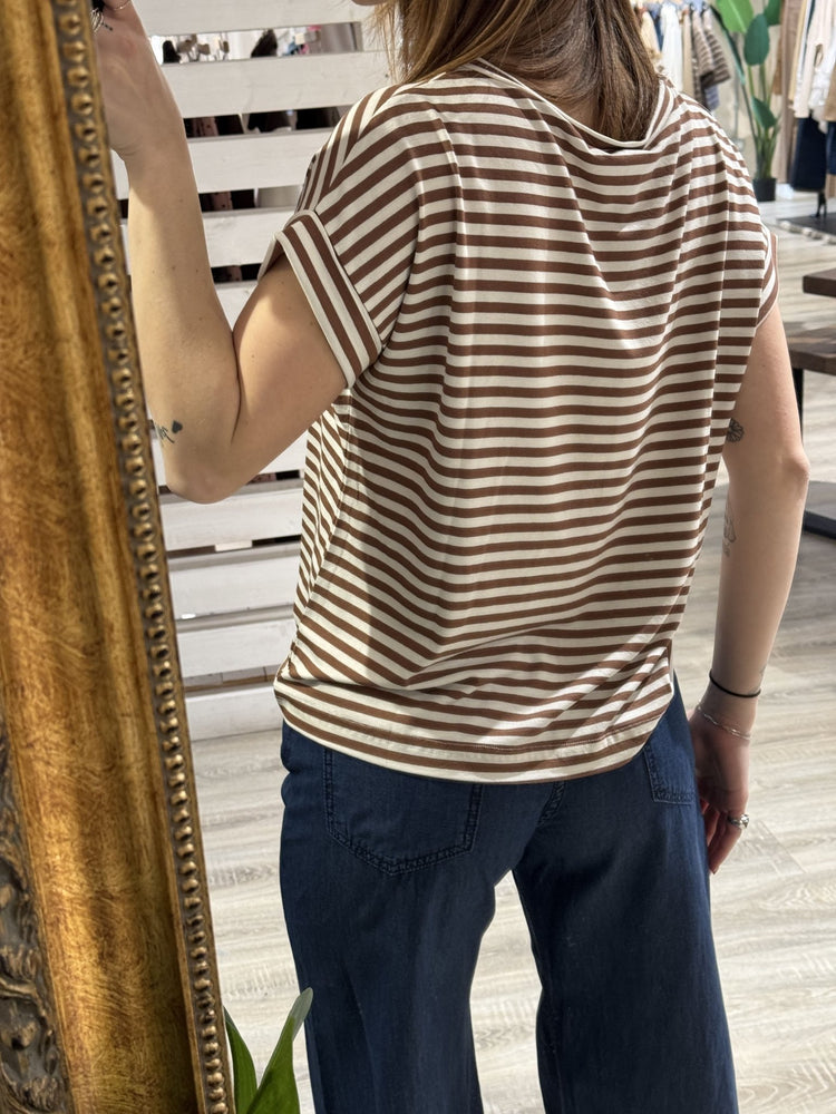 T-shirt in viscosa rigata MyD - GiuGiò | Shop online
