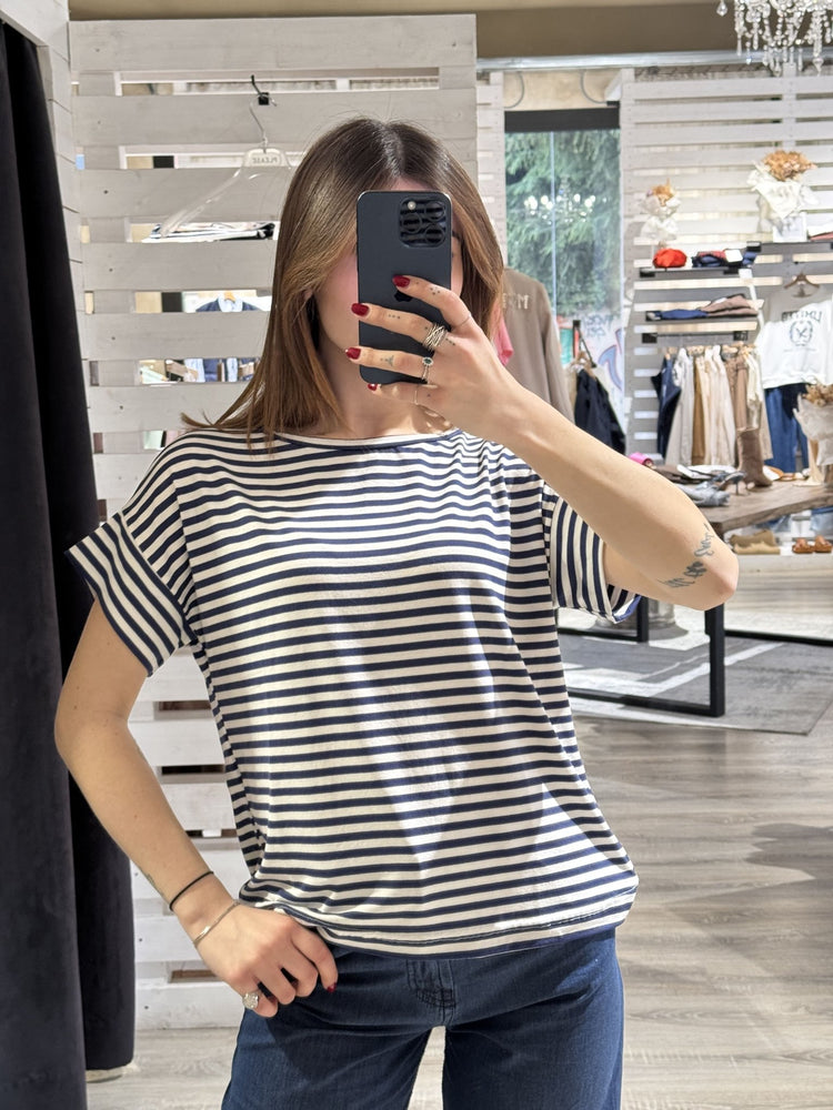 T-shirt in viscosa rigata MyD - GiuGiò | Shop online