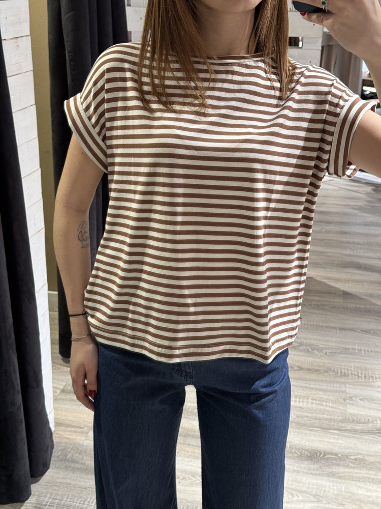T-shirt in viscosa rigata MyD - GiuGiò | Shop online