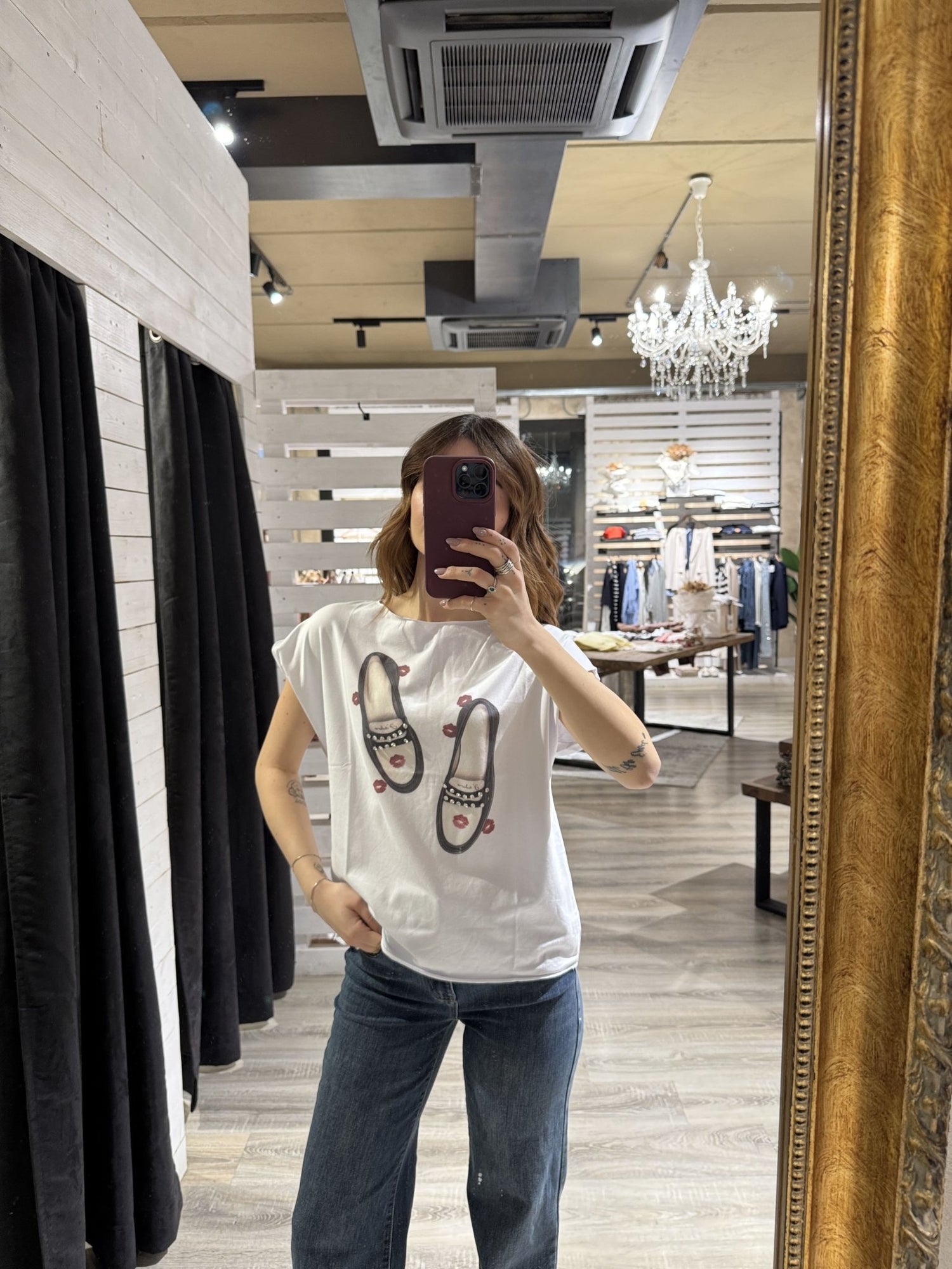 T-shirt manica aletta stampa mocassino Susy Mix - GiuGiò | Shop online