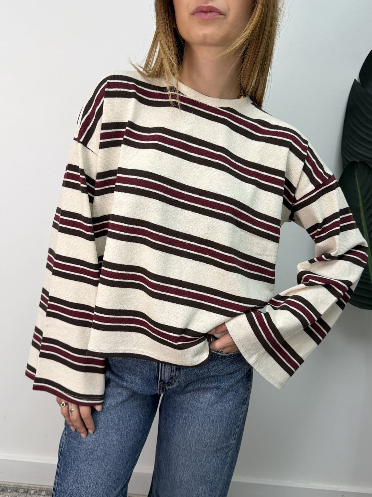 T-shirt manica lunga rigata Susy Mix - GiuGiò | Shop online