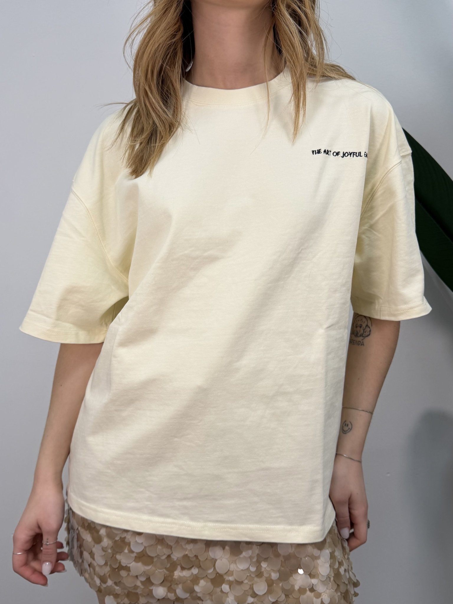 T-Shirt over girocollo cotone ricamo retro MyD - GiuGiò | Shop online