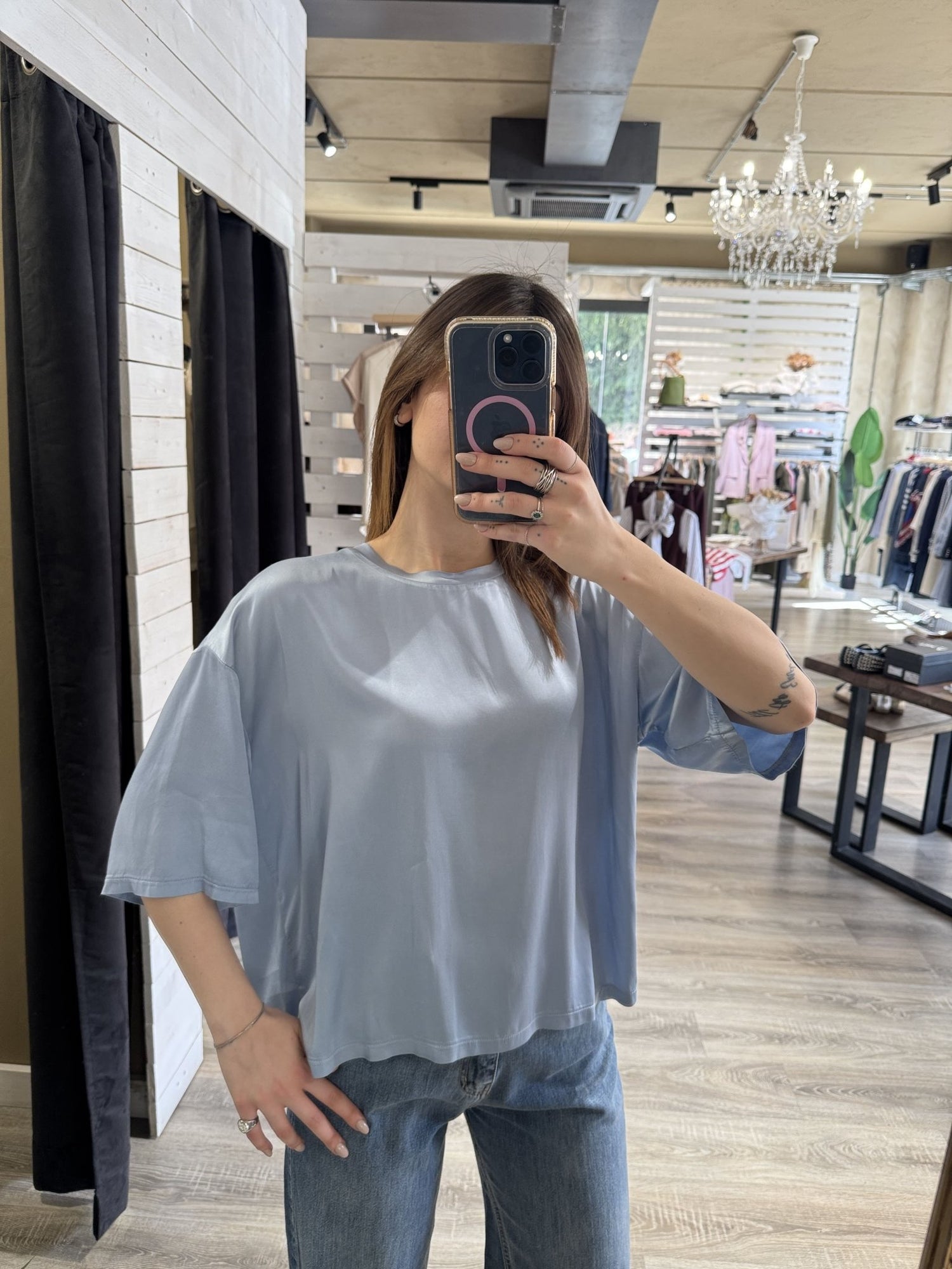 T-shirt over girocollo in viscosa Tensione In - GiuGiò | Shop online