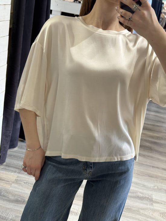 T-shirt over girocollo in viscosa Tensione In - GiuGiò | Shop online
