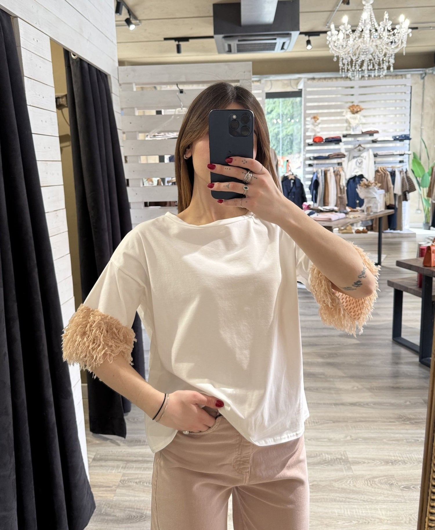 T-shirt over manica piumette MyD - GiuGiò | Shop online