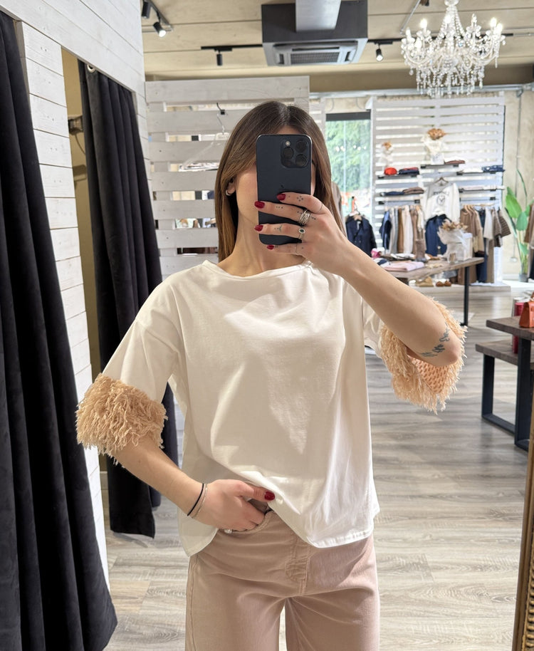 T-shirt over manica piumette MyD - GiuGiò | Shop online