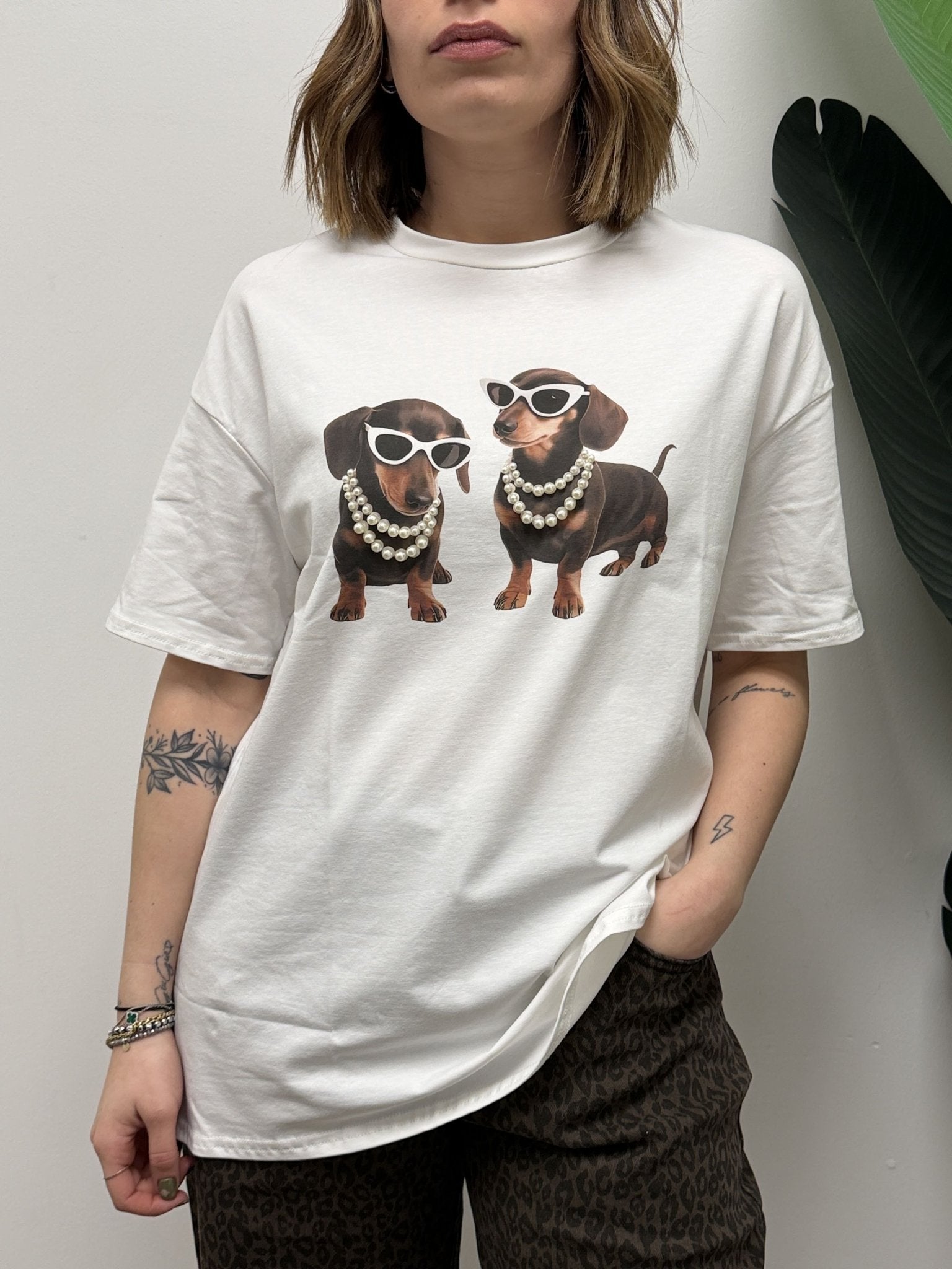 T-shirt over stampa bassotti MyD - GiuGiò | Shop online