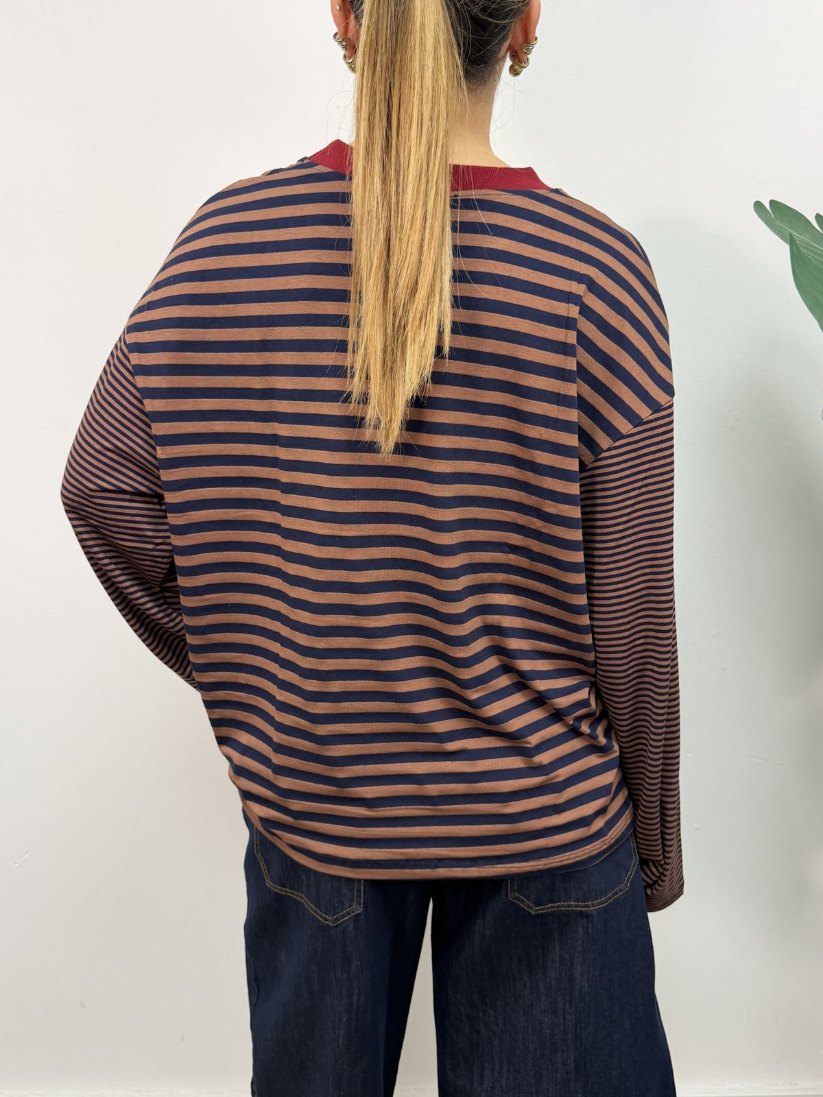 T-Shirt rigata manica campana HaveOne - GiuGiò | Shop online