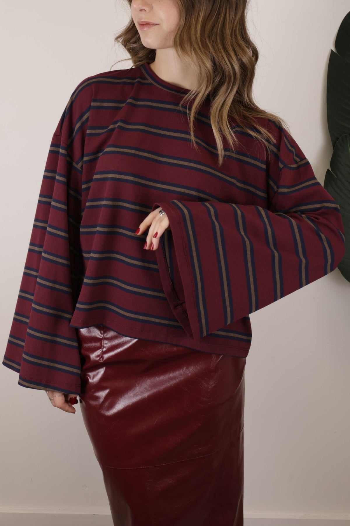 T-shirt righe manica campana Vicolo - GiuGiò | Shop online
