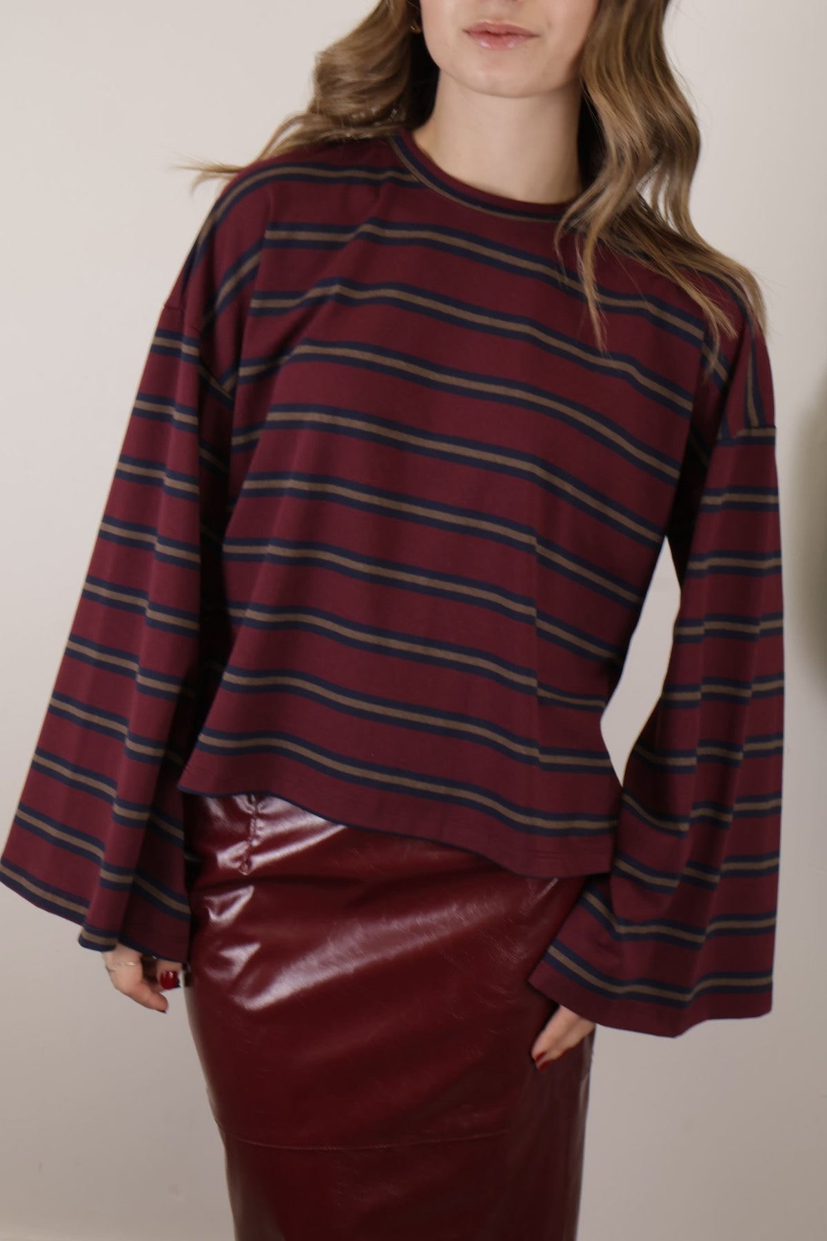 T-shirt righe manica campana Vicolo - GiuGiò | Shop online
