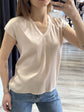 T-shirt scollo V in viscosa Tensione In - GiuGiò | Shop online