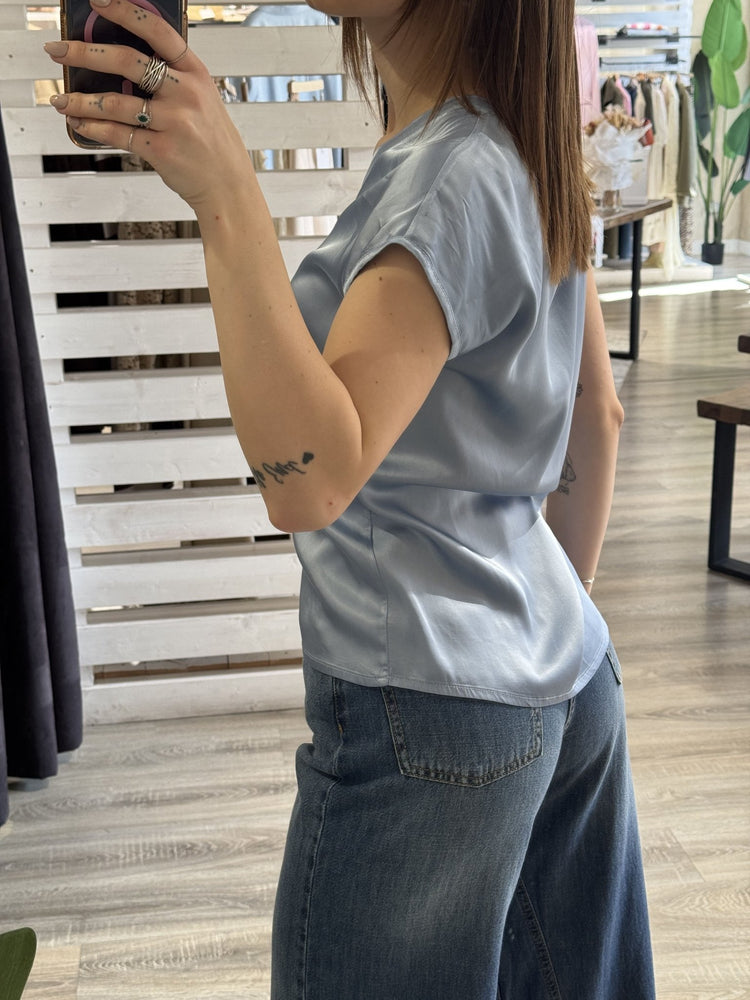 T-shirt scollo V in viscosa Tensione In - GiuGiò | Shop online