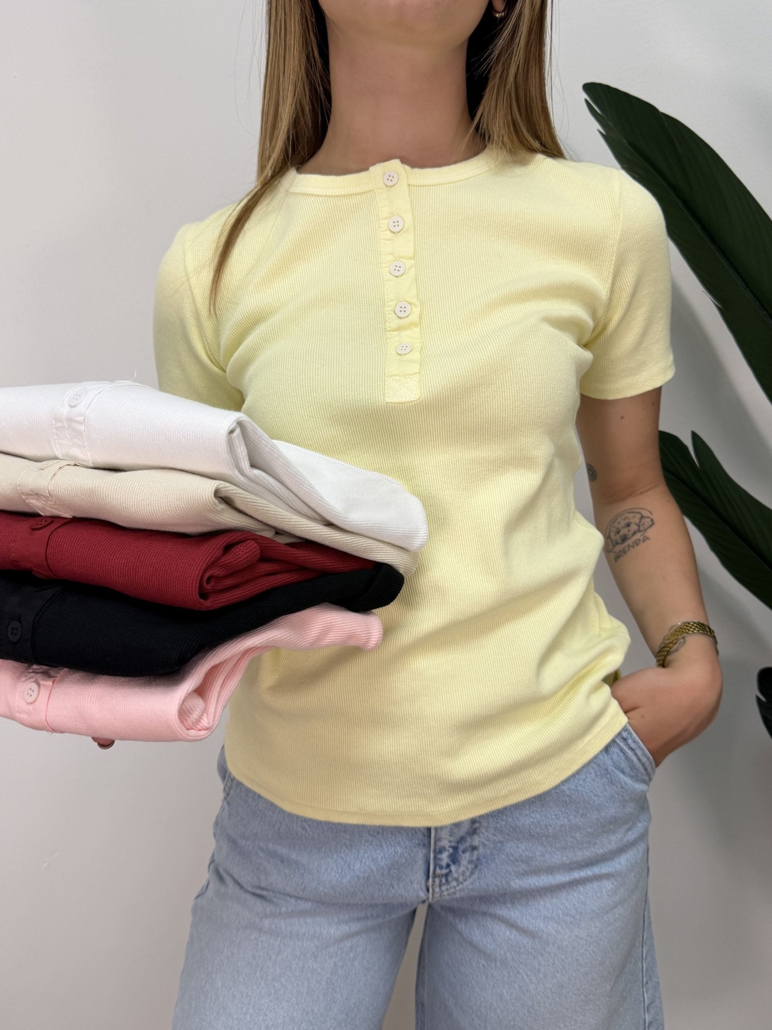 T-Shirt serafino 100% cotone Tensione In - GiuGiò | Shop online