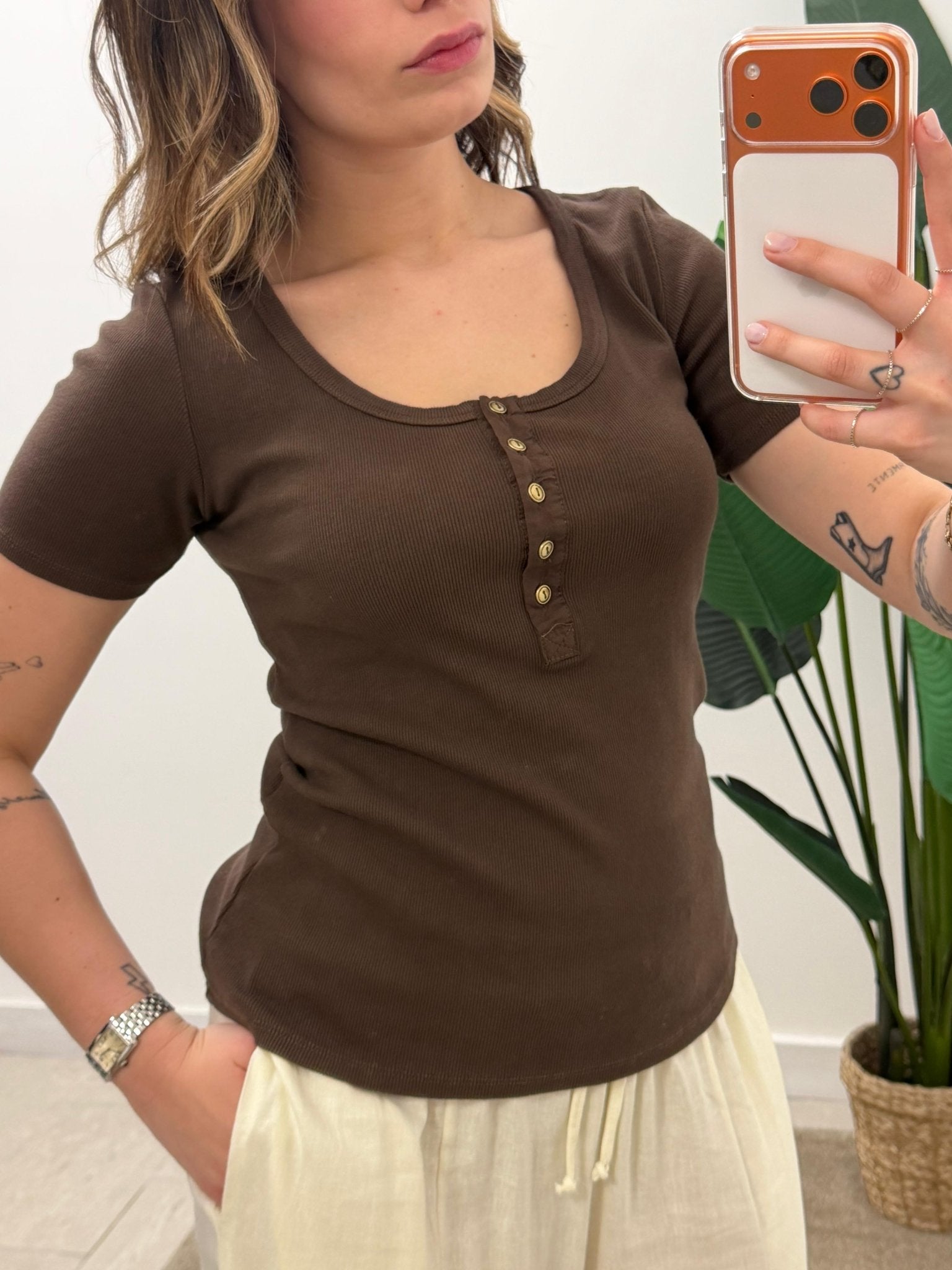 T-Shirt serafino scollo madonna MyD - GiuGiò | Shop online