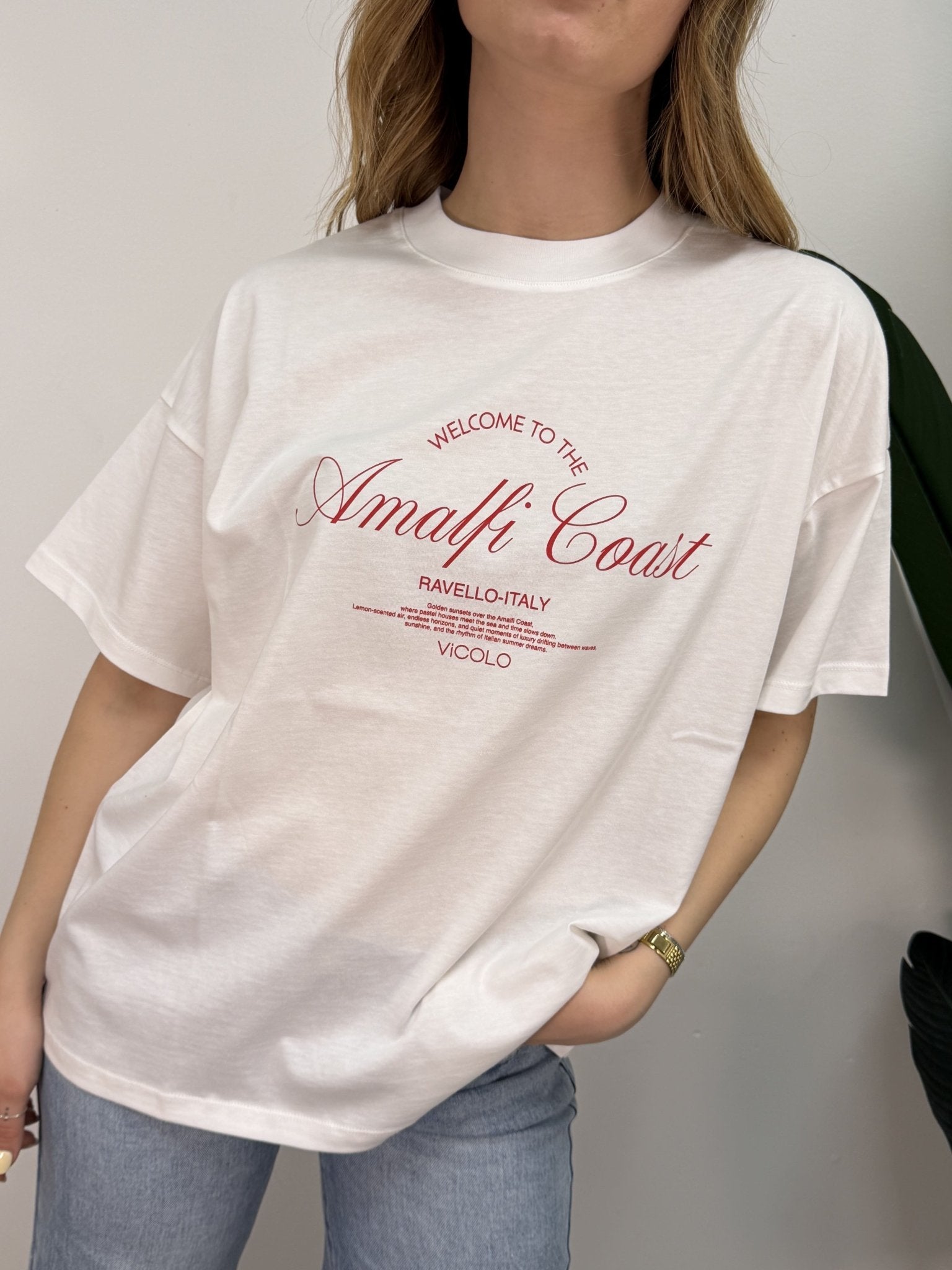 T-shirt stampa "Amalfi coast" VICOLO - GiuGiò | Shop online