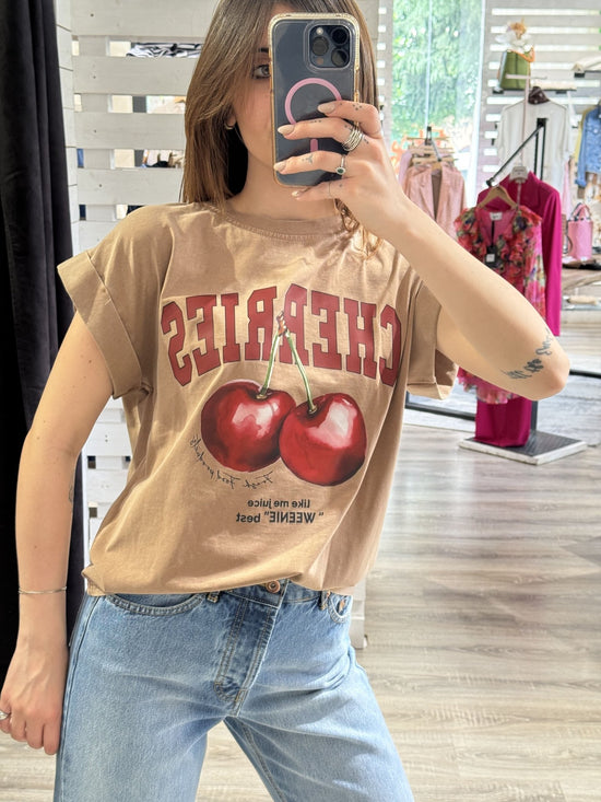 T-Shirt stampa ciliegie Susy Mix - GiuGiò | Shop online
