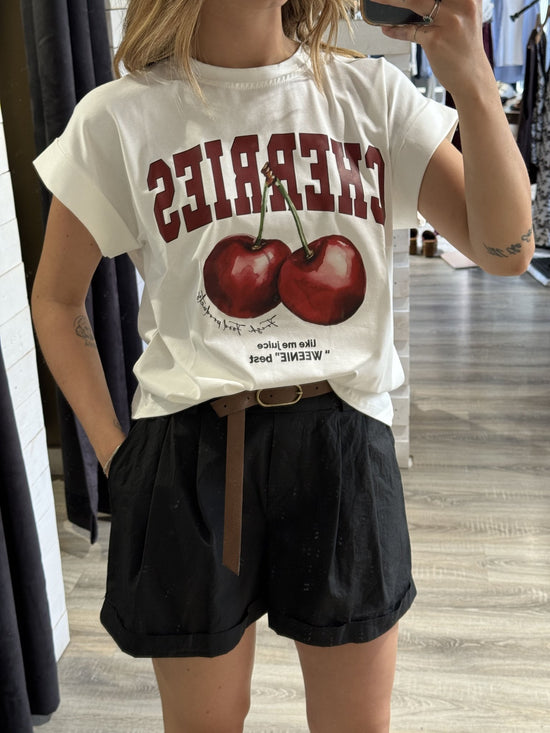 T-shirt stampa ciliegie Susy Mix - GiuGiò | Shop online