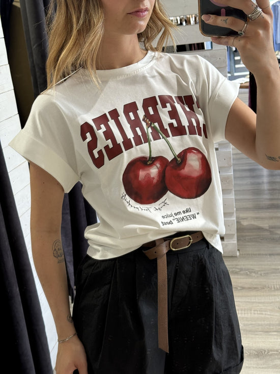 T-shirt stampa ciliegie Susy Mix - GiuGiò | Shop online