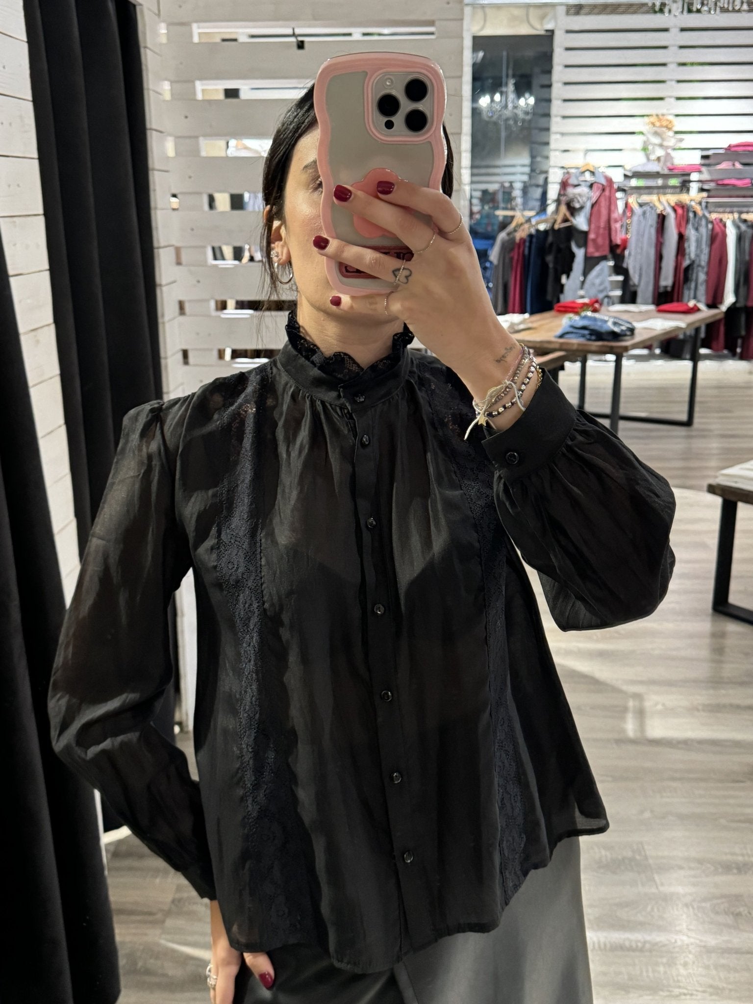 Tensione In Camicia in mussola con rouches Giugioshop