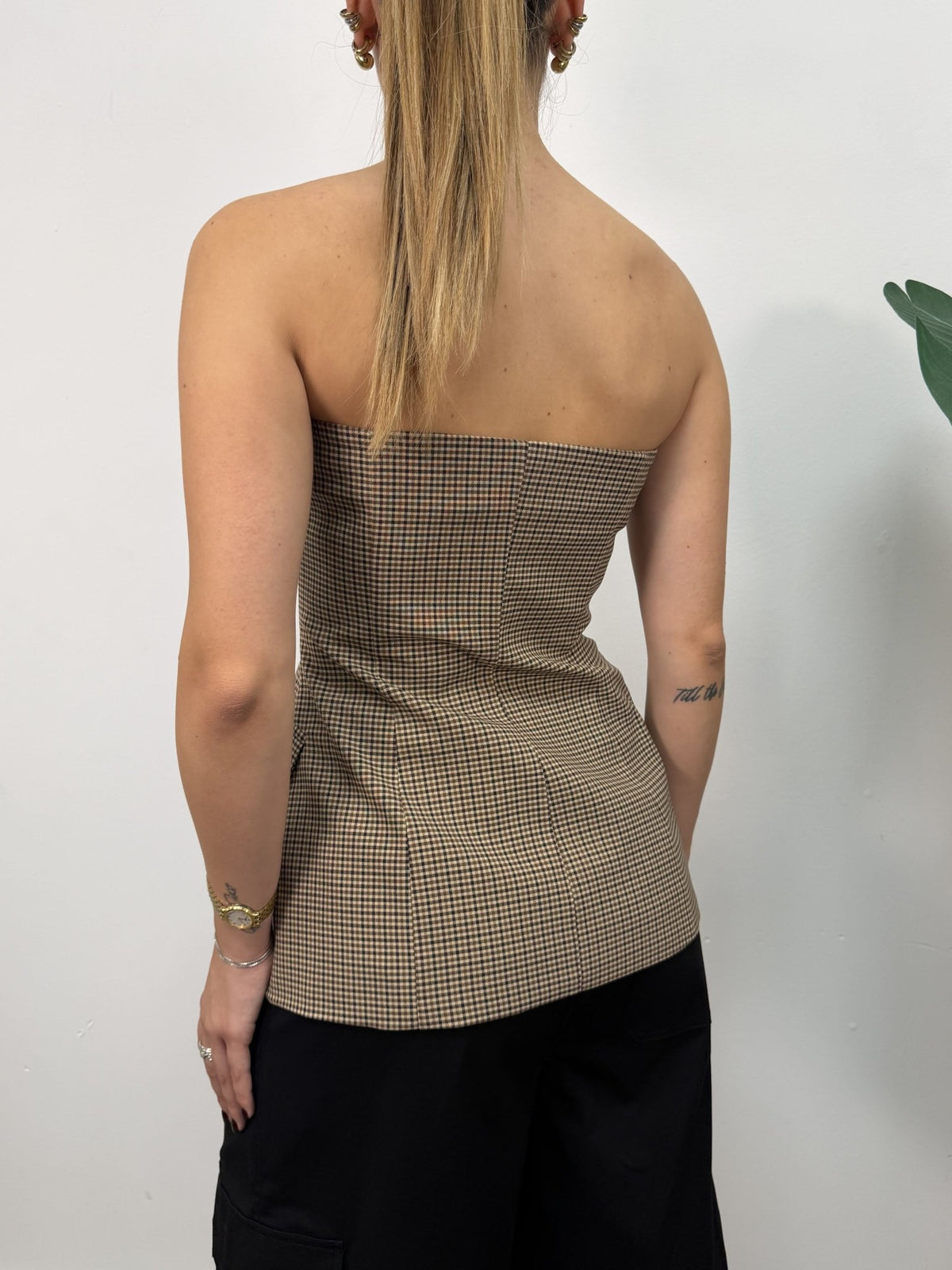 Top a fascia pied de poule Imperial - GiuGiò | Shop online