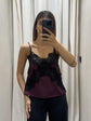 Top bretellina satin con inserti in pizzo Tensione In - GiuGiò | Shop online