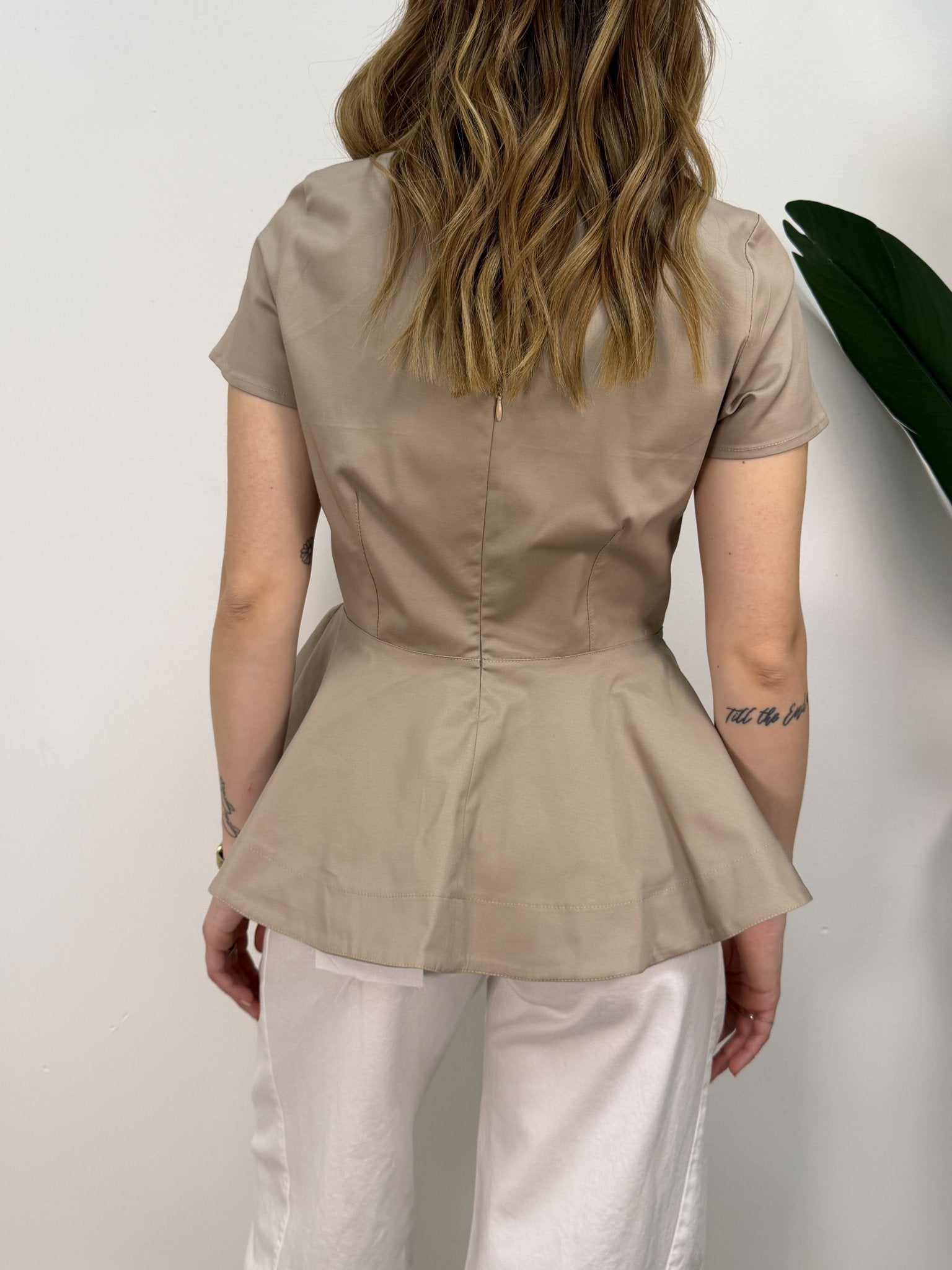 Top godet con manica ad aletta Tensione In - GiuGiò | Shop online
