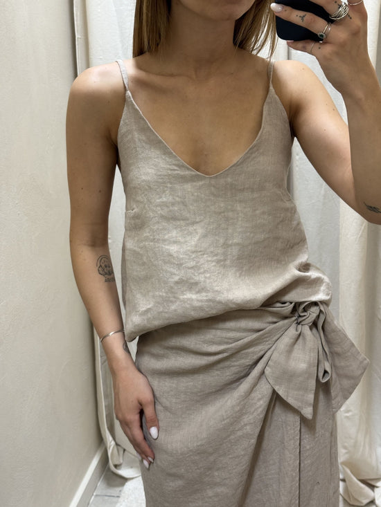 Top in lino con scollo V HaveOne - GiuGiò | Shop online