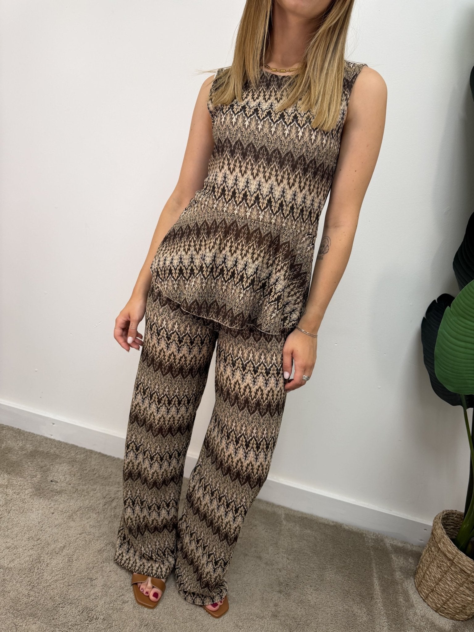 Top smanicato stampa zig zag con godet Susy Mix - GiuGiò | Shop online