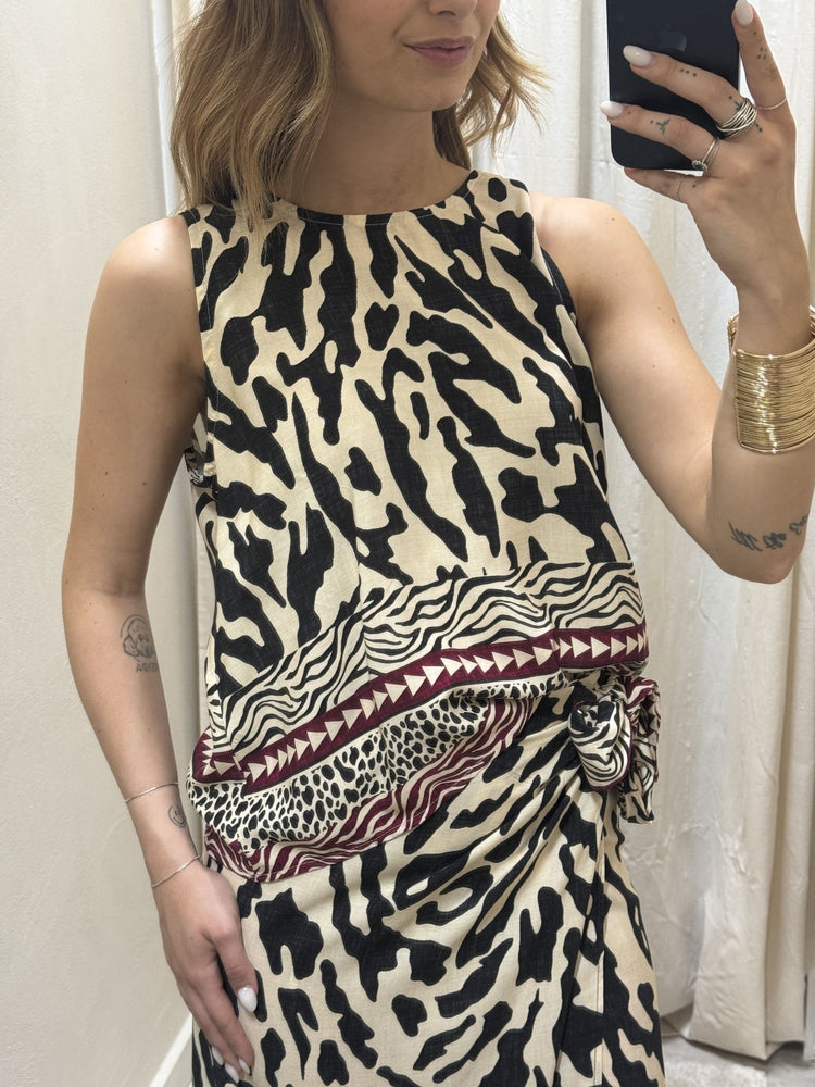 Top spalla larga stampa animalier HaveOne - GiuGiò | Shop online