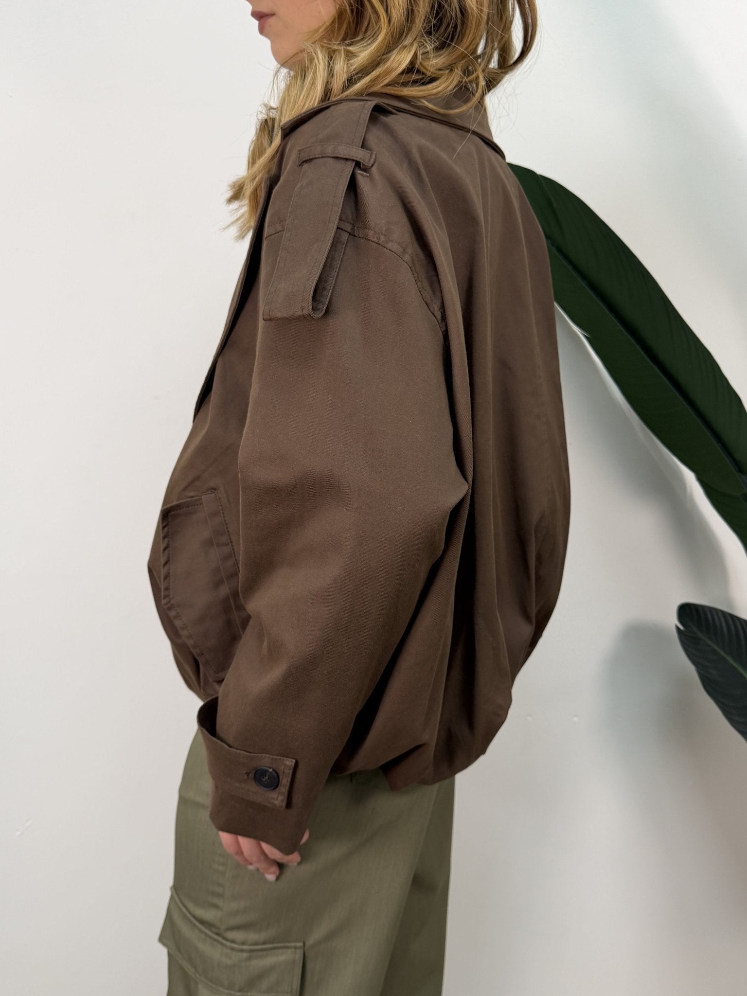 Trench bomber in cotone fustagno moro HaveOne - GiuGiò | Shop online