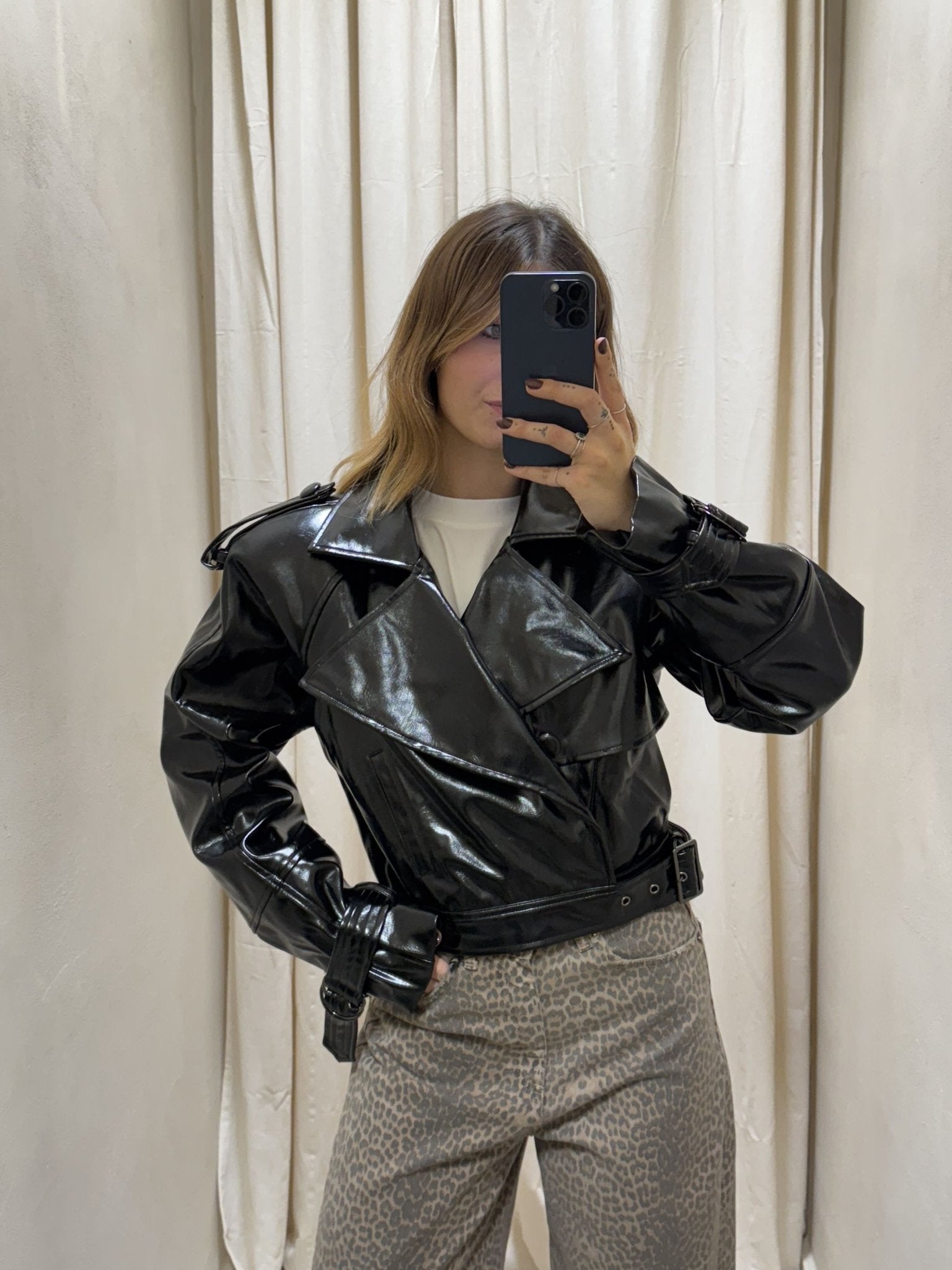 Trench Bulut corto effetto vinile TwentyFourhaitch - GiuGiò | Shop online