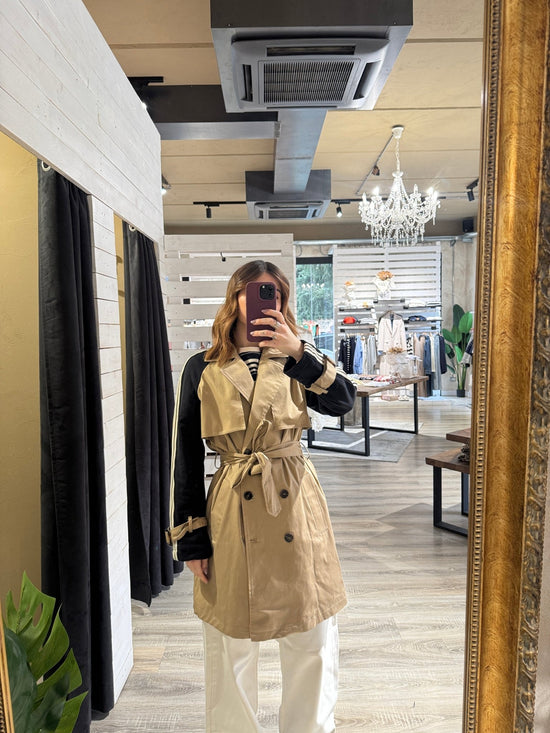 Trench con banda laterale bi - color Susy Mix - GiuGiò | Shop online
