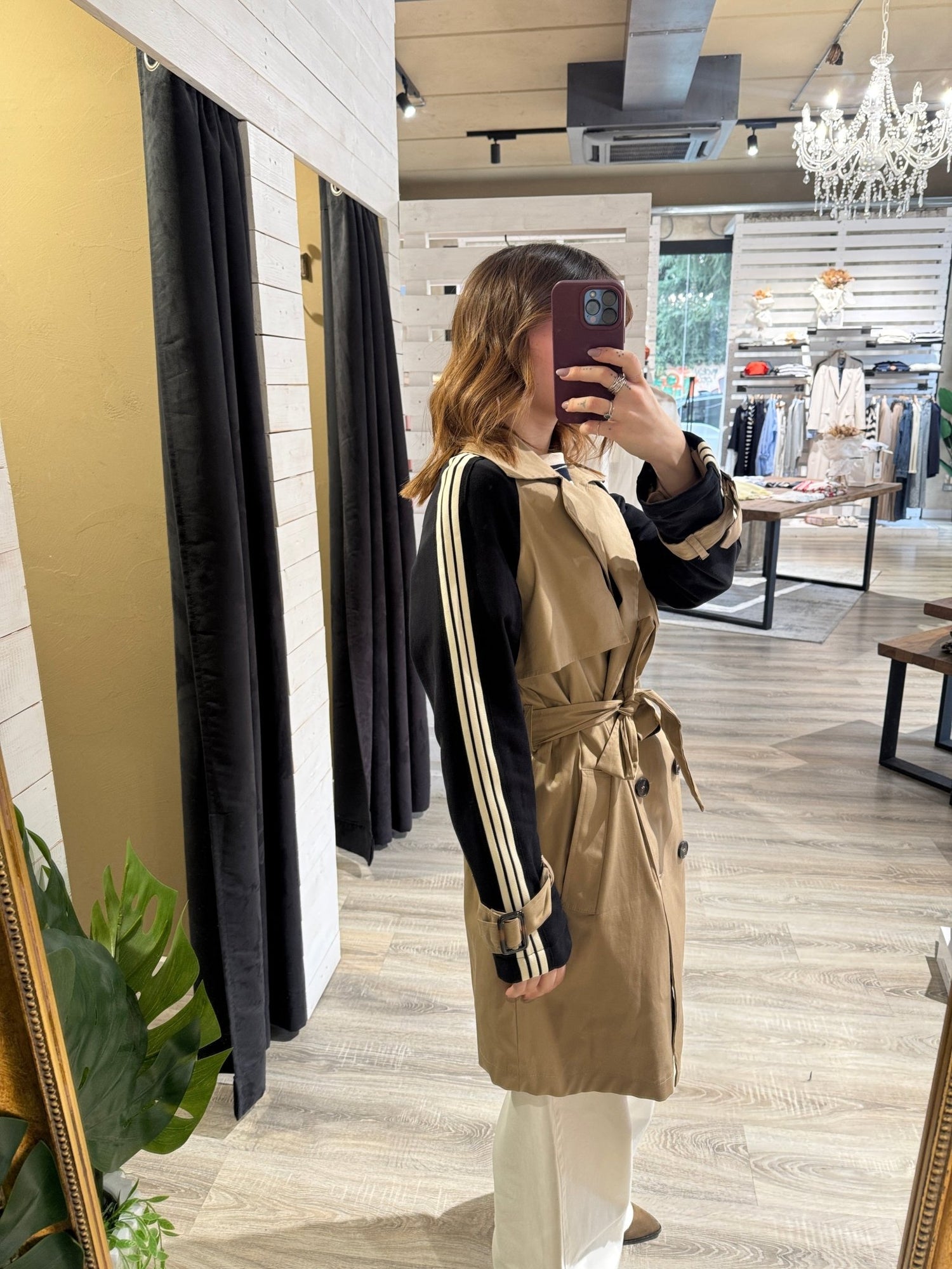 Trench con banda laterale bi - color Susy Mix - GiuGiò | Shop online