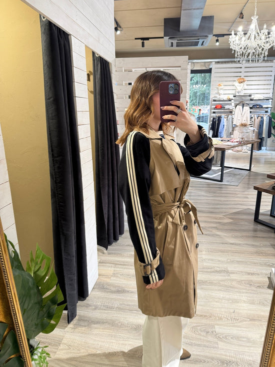 Trench con banda laterale bi - color Susy Mix - GiuGiò | Shop online