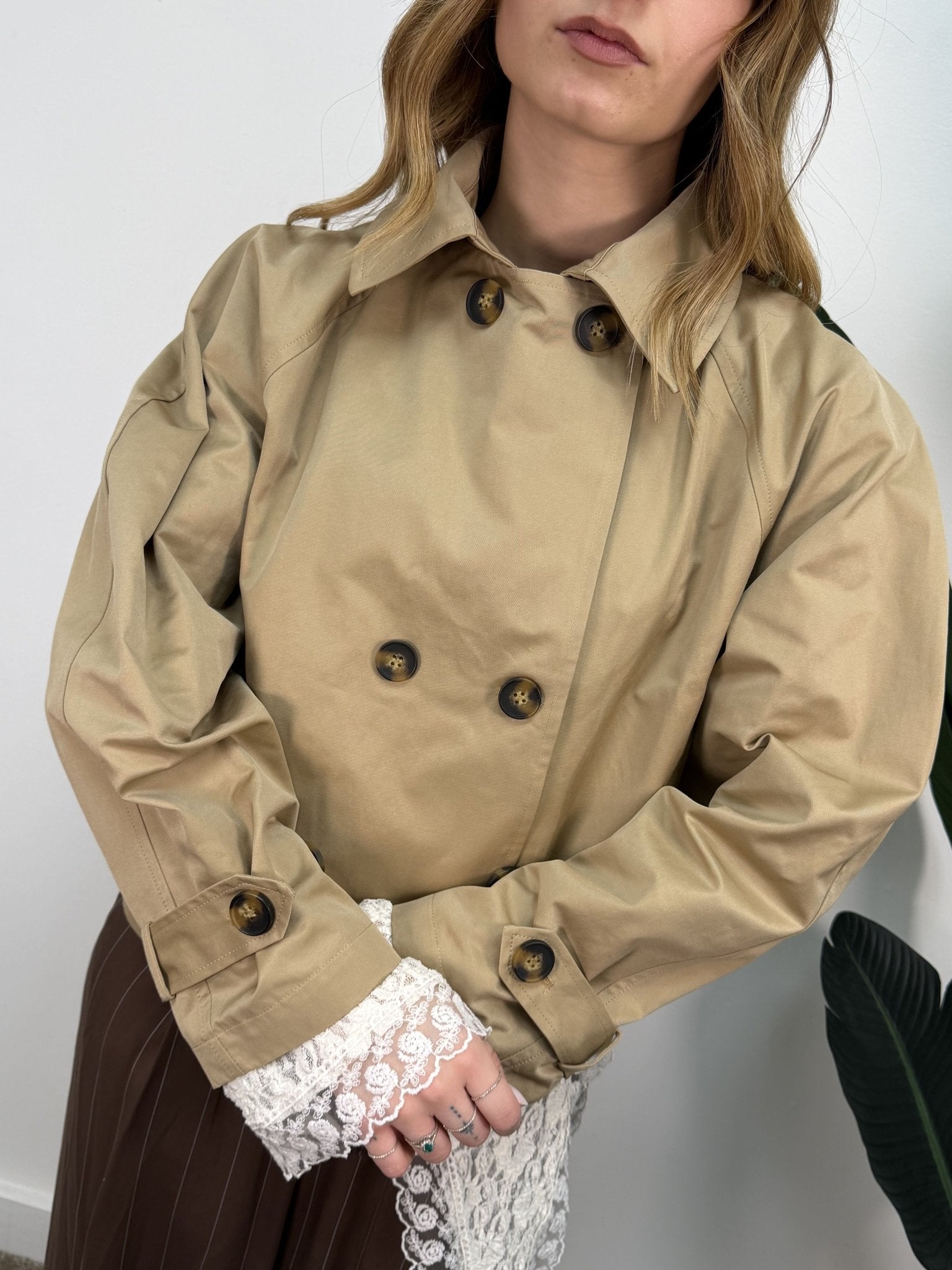 Trench corto in cotone Tensione In - GiuGiò | Shop online