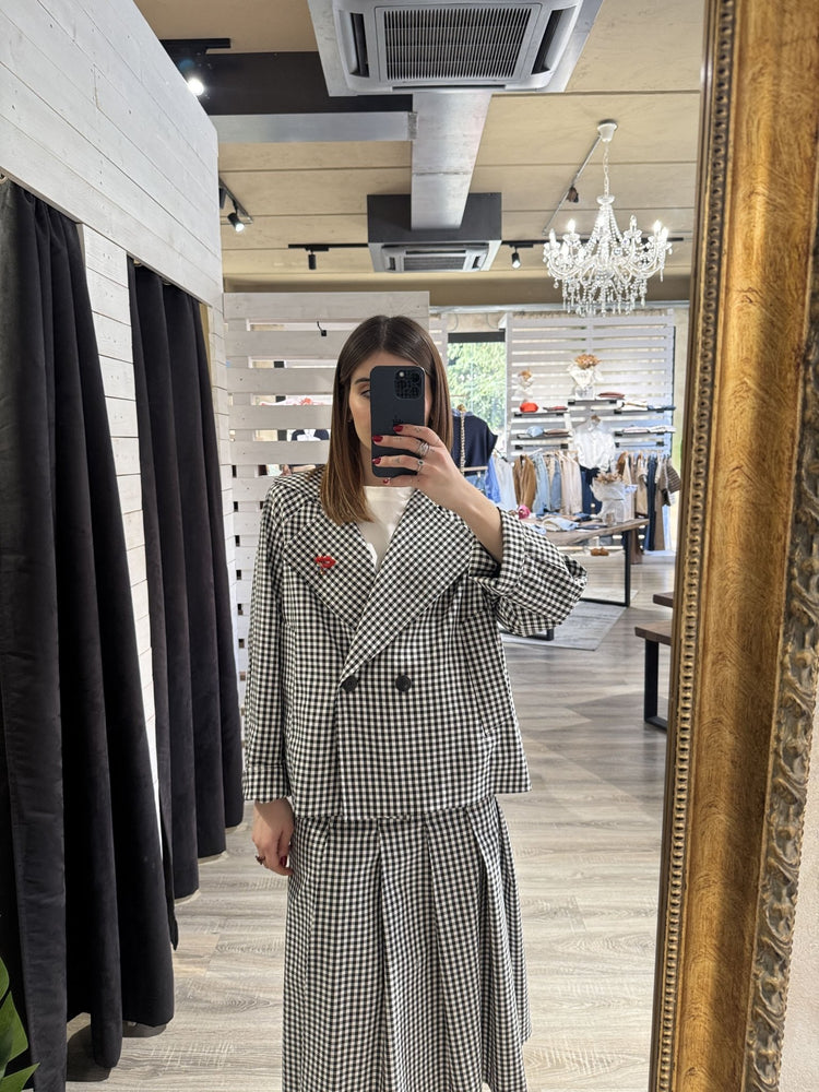 Trench corto stampa vichy con spille Dixie - GiuGiò | Shop online